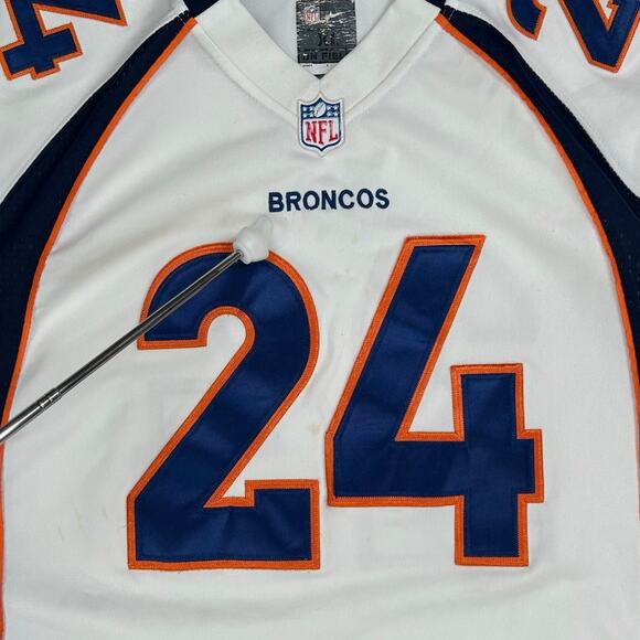 Champ Bailey Denver Broncos Jersey Nike White Polyester On Field - Picture 8 of 8